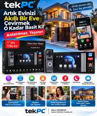 TEKPC WİFİ 2 TEL TUYA-SMART LİFE 7 INCH AKILLI İNTERKOM VİLLA SETİ FAHRDS71+FHV1-2W ZİL - 1